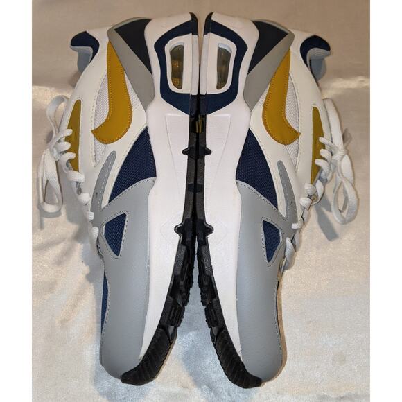 Nike Air Structure Triax 91 White Midnight Navy Citron Size 12 DB1549-400 EUC - Picture 6 of 14